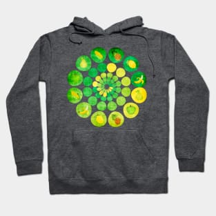 Veggie And Fruit Mandala Hoodie